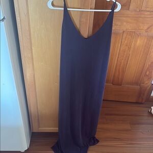 Chrysanthemum boutique navy maxi dress